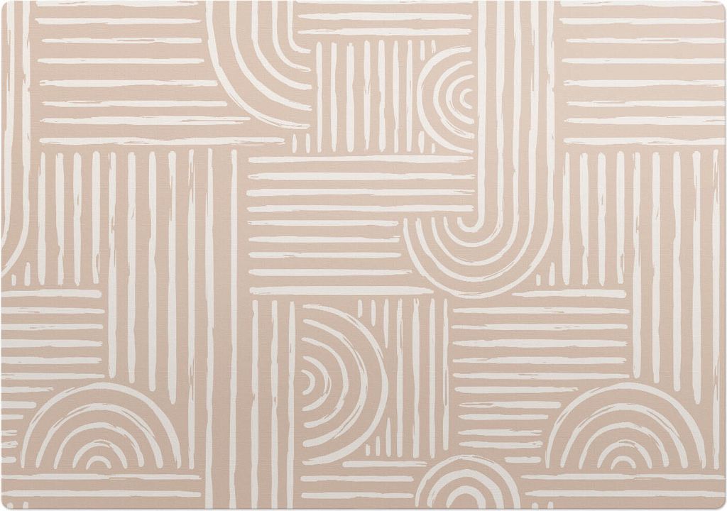 Geometrische Linien – Bodenschutzmatte – Stuhlunterlage 100x70 cm – Rutschfest – Hartbodenmatte