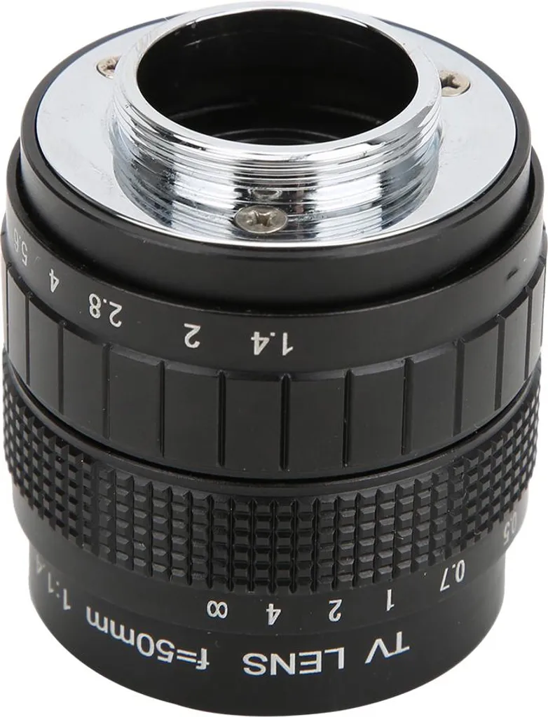 Objectif Photo 50mm F1.4 Manuel Noir et Adaptateur pour Hybride Fujifilm