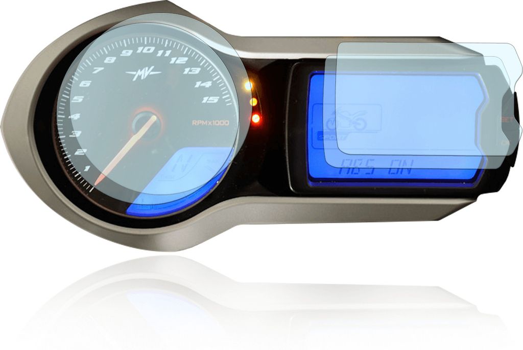 Tachoschutzfolie Displayschutzfolie passend für MV Agusta Brutale 1090 2x Anti Glare