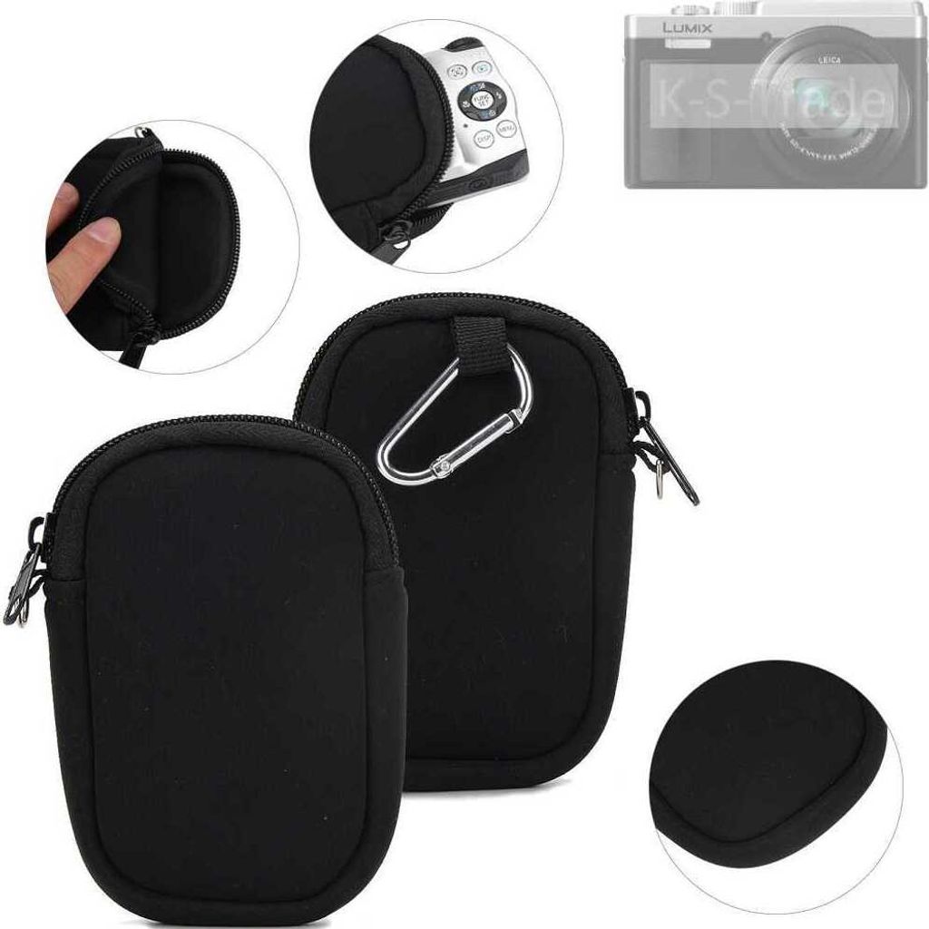 K-S-Trade Kameratasche kompatibel mit Panasonic Lumix DC-TZ96D Schutz-Hülle Kompaktkamera Tasche Travelbag sleeve case Neopren-Hülle Fototasche