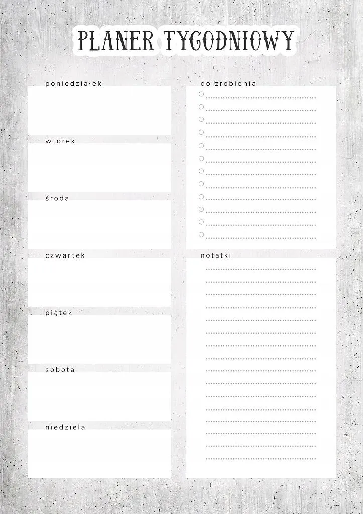 Magnetic Weekly Planner 30x42,5cm - Lavagna Bianca Frigorifero Slim