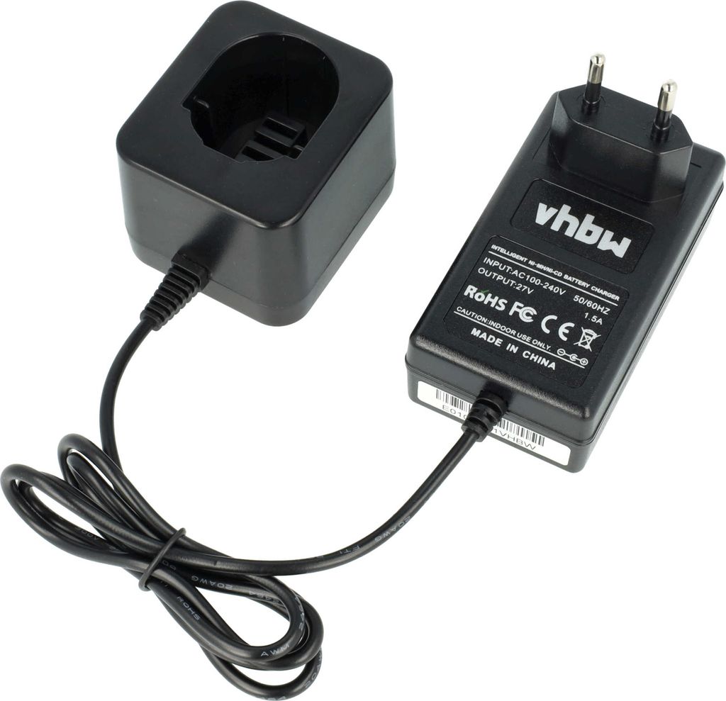 vhbw Ladegerät kompatibel mit Dewalt DW927KV-2, DW930K, DW930, DW934K2, DW933K, DW934, DW931K, DW932, DW928K, DW933 Werkzeug Ni-Cd, NiMH-Akkus, 1,2 V