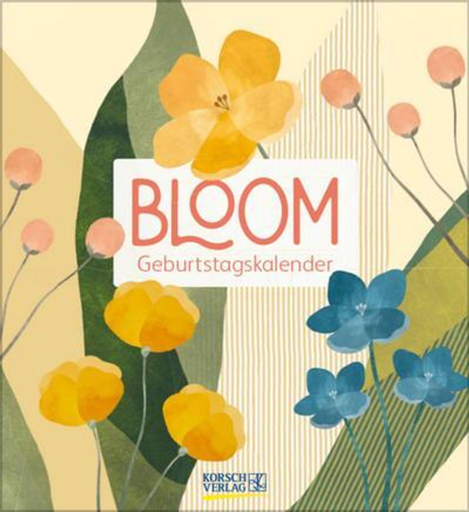 Wandkalender 2026 Geburtstagskalender Bloom Format: 22,5 x Produktbild 