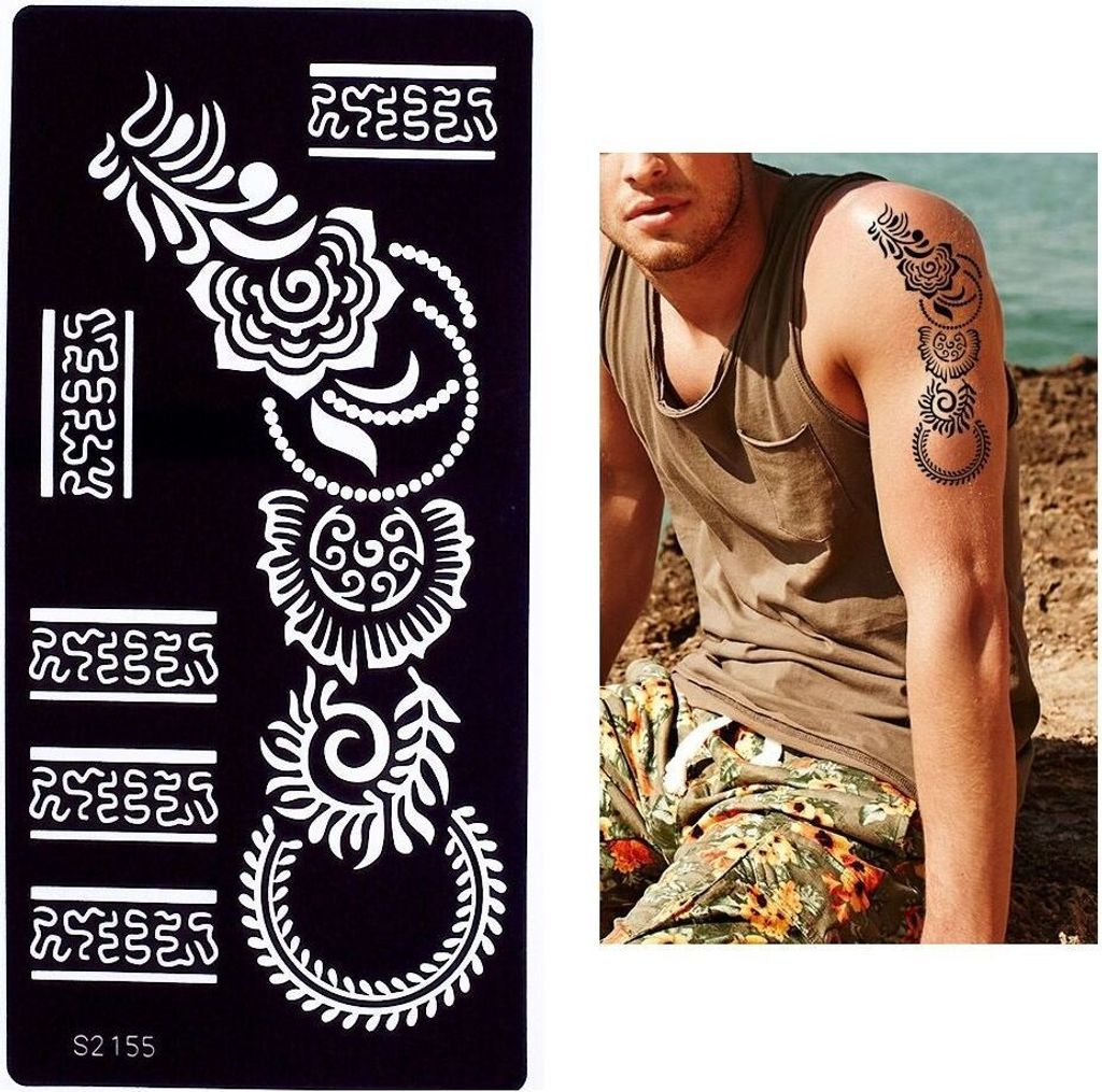 Henna Tattoo Schablone Airbrush Stencil Blume Ornamente