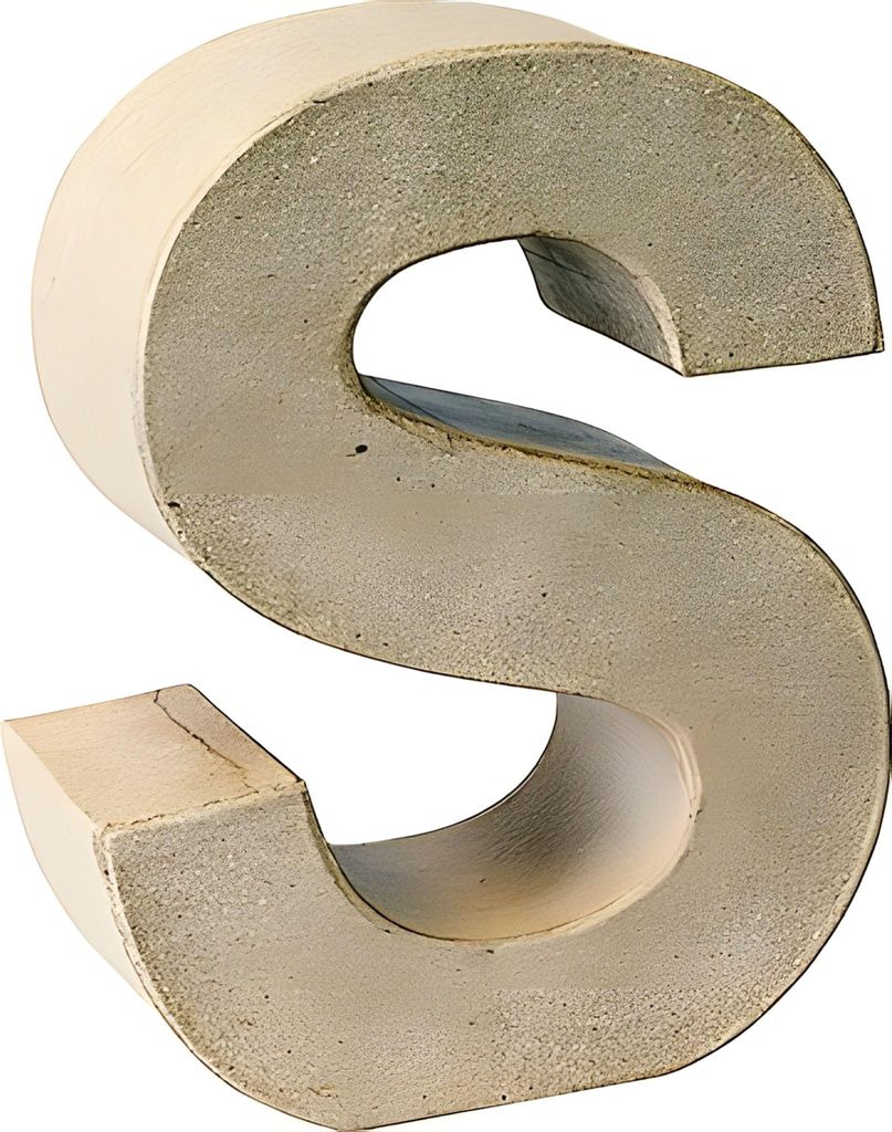 KNORR prandell 3D-Buchstabe "S" Pappmaché 175 x 55 mm