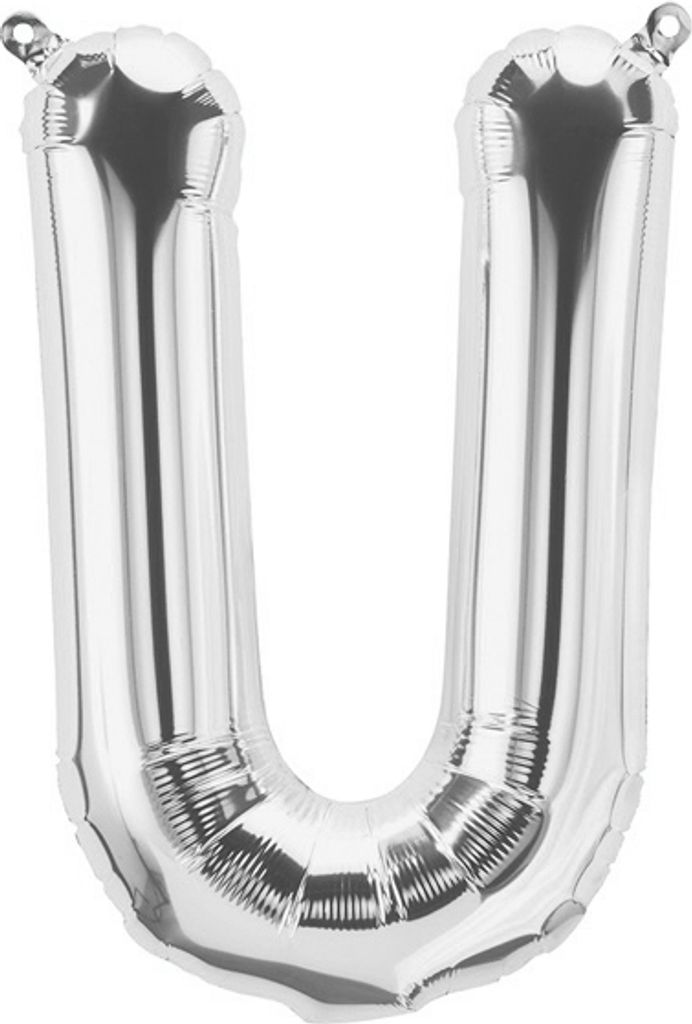 Folienballon Buchstabe U, silber, ca. 80 cm, für Produktbild 