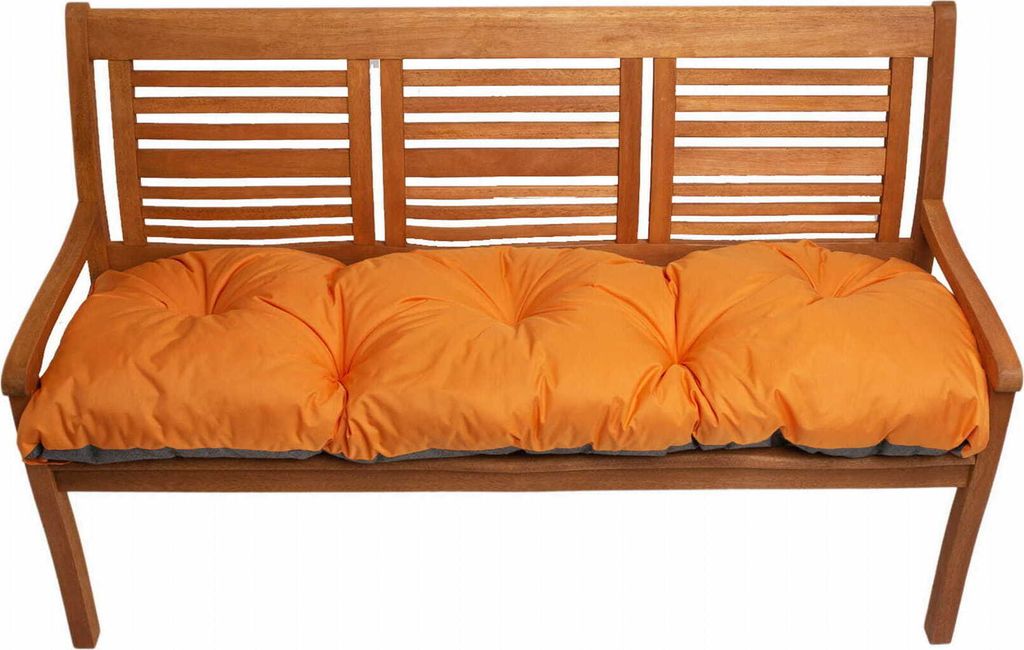 Bankkissen 120x50cm, Sitzkissen outdoor, Gartenkissen, Auflage für Hollywoodschaukel, Bodenkissen Orange