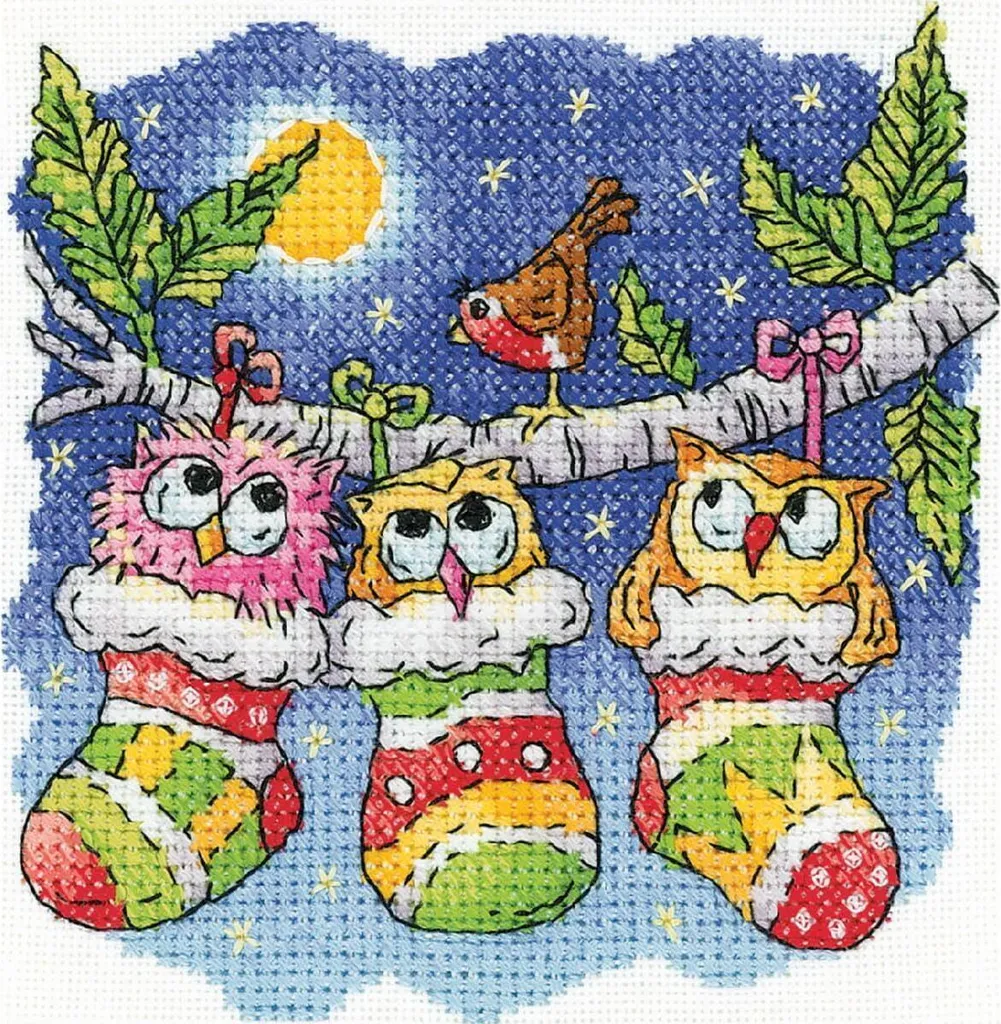 Set Punto Croce Heritage Canto di Natale BFCH1587-E 10.5x10.5cm - Kit Completo
