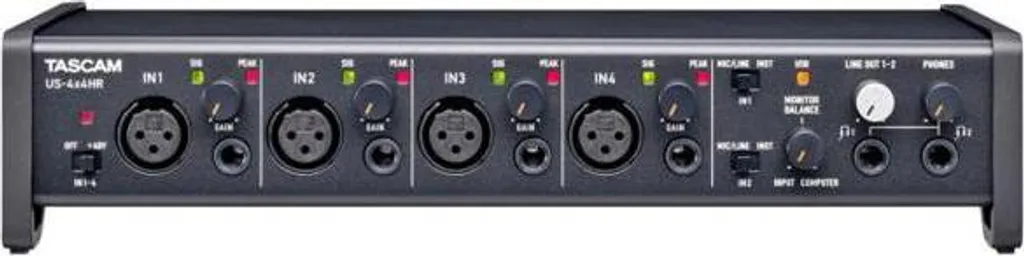 Tascam US-4x4HR Interface haute résolution 192kHz avec préamplis HDDA - 3