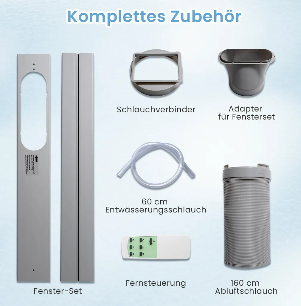 Climatiseur 4 en 1 9000 BTU avec Programmateur et Télécommande Mobile - 10
