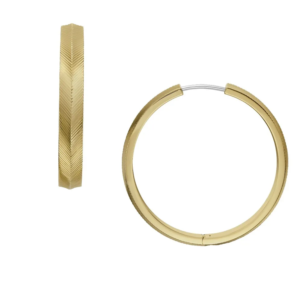 Fossil JF04538710: Orecchini a Cerchio Oro - Il Minimalismo Chic