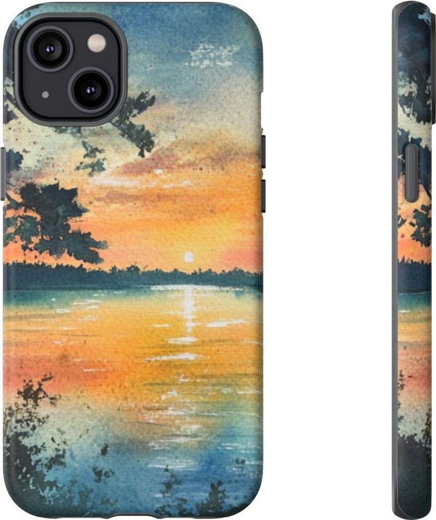 Segelboot bei Sonnenuntergang – Hülle Kompatibel mit iPhone 14 Plus