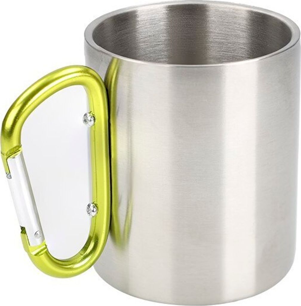 Mug en acier 300 ml avec mousqueton dans la poignée Image du produit 