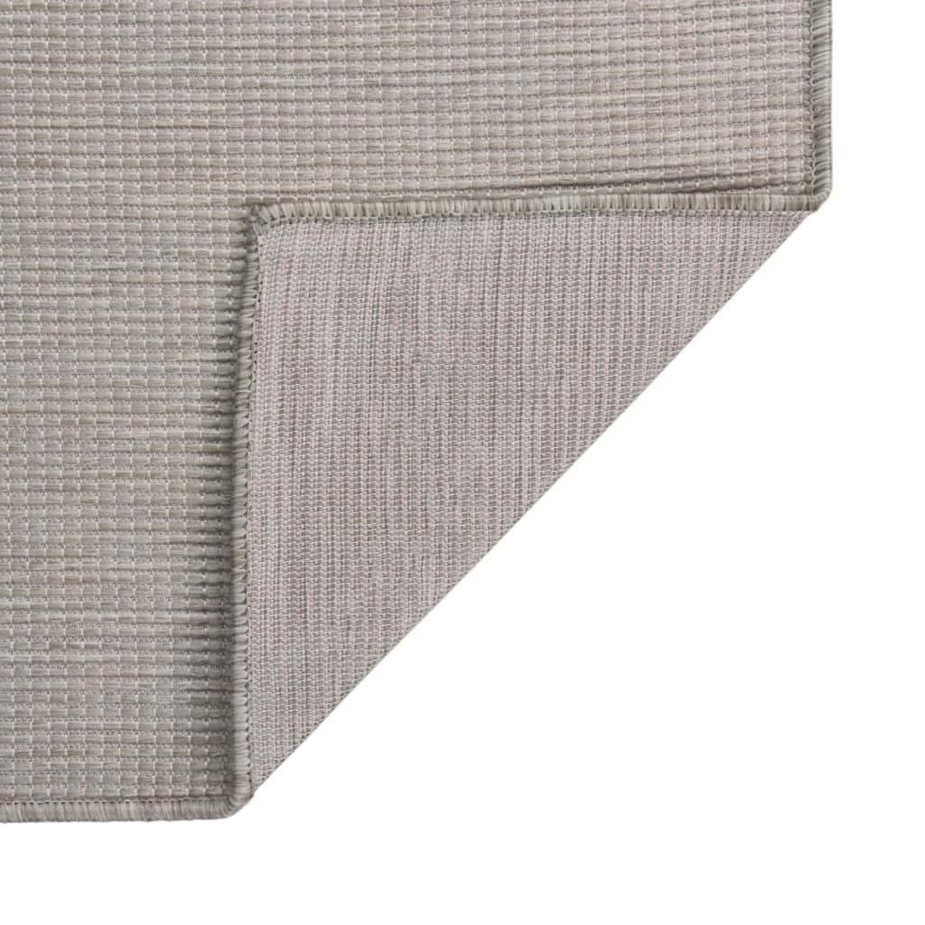 vidaXL Tappeto per esterni a trama piatta 100x200 cm grigio Immagine del prodotto 