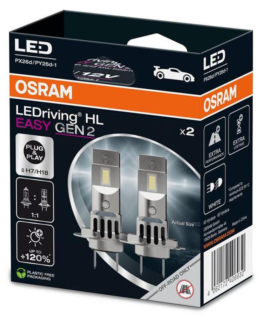 Auto-Led-Lampe 64210Dwesy H7/H18 Gen2 Led 16W12Vpx26D Box2 Produktbild 