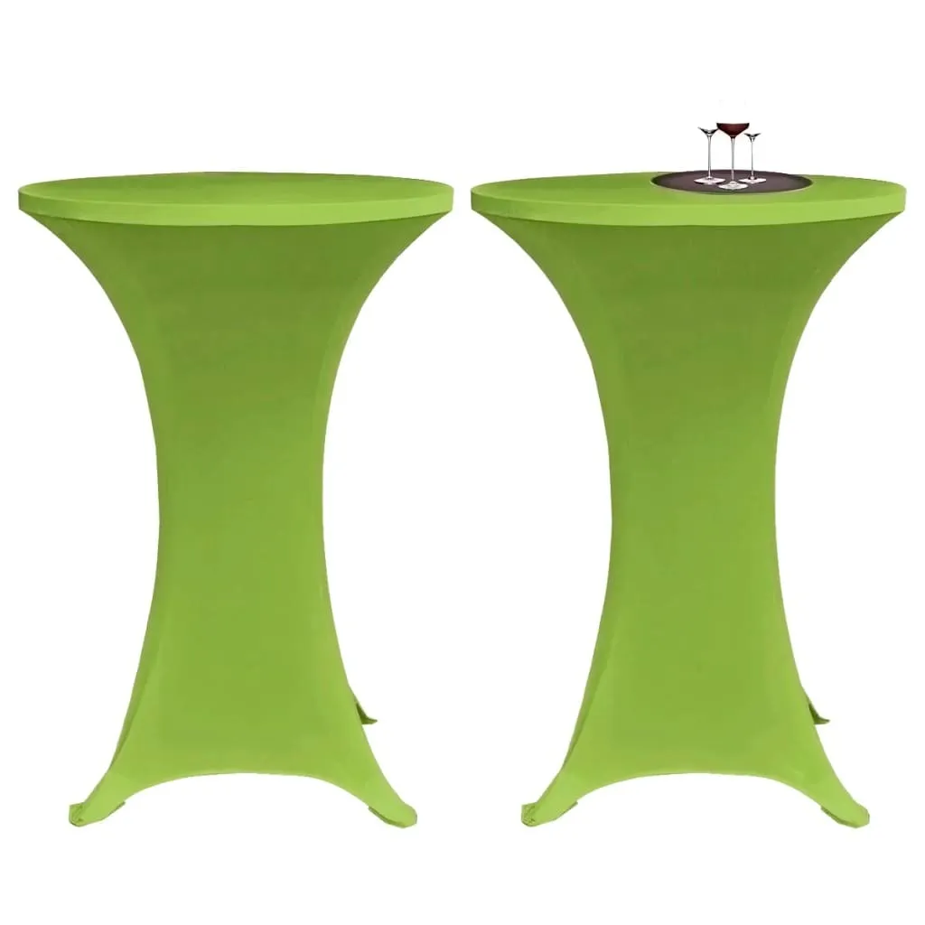 Housses de table stretch 80 cm vert lot de 4 vidaXL tissu élastique
