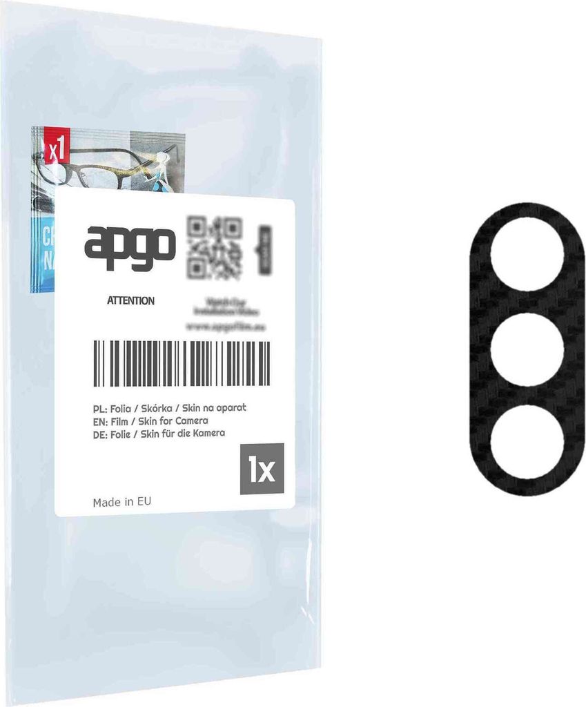 apgo Objektivschutz-Folie, Kameraschutz kompatibel mit Xiaomi Mi Mix 3, Carbon-Imitation, Rückseite Schutzfolie für Kamera-Insel, Hinten Folie, k...