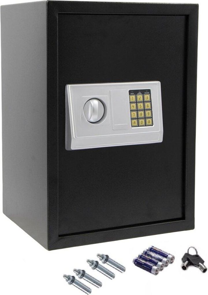 Tresor mit elektronischem Zahlenschloss & Notschlüssel - 43 L, 50 x 35 x 30 cm