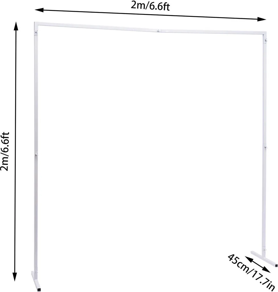 Cadre de mariage blanc robuste en fer forgé structure carrée modulable - 6