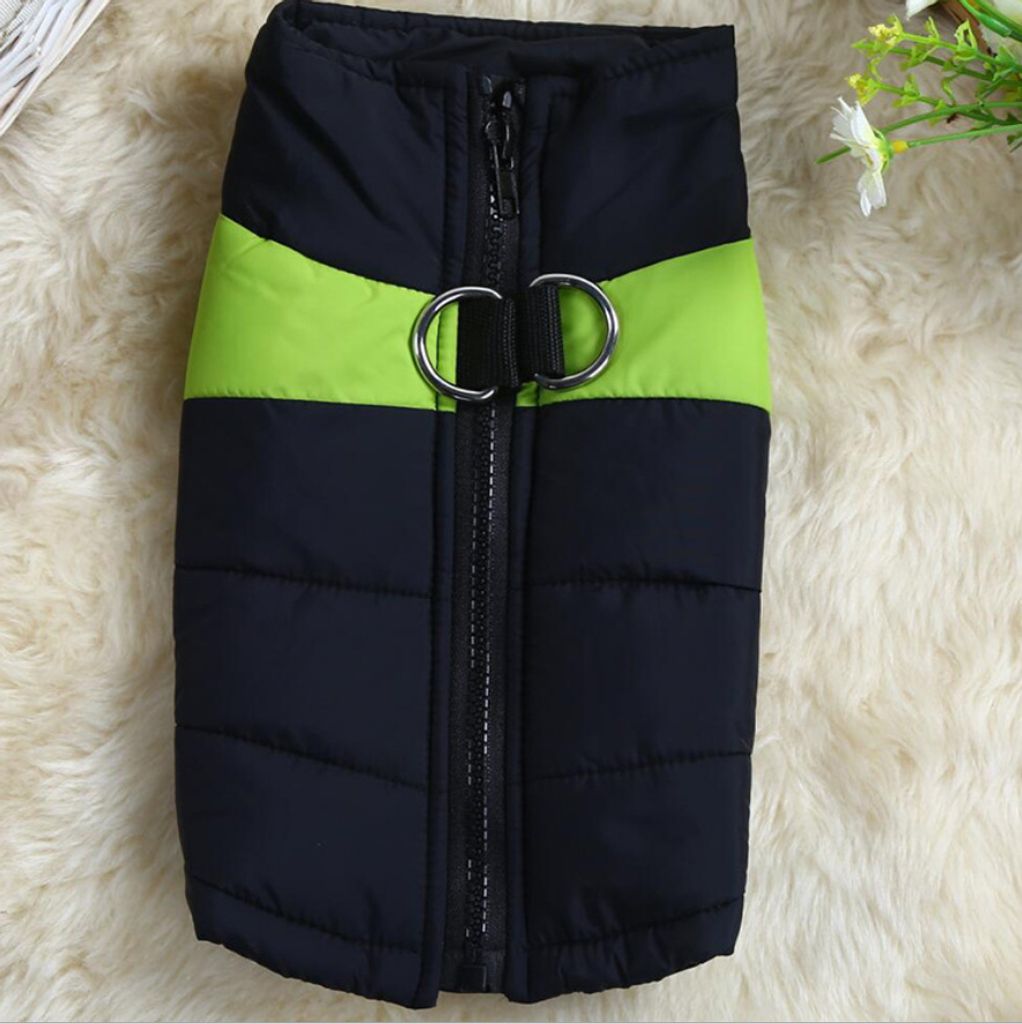 Wasserdicht Hundejacke Haustier Kleidung Weste Wintermantel Mantel Regenmantel Grün XL