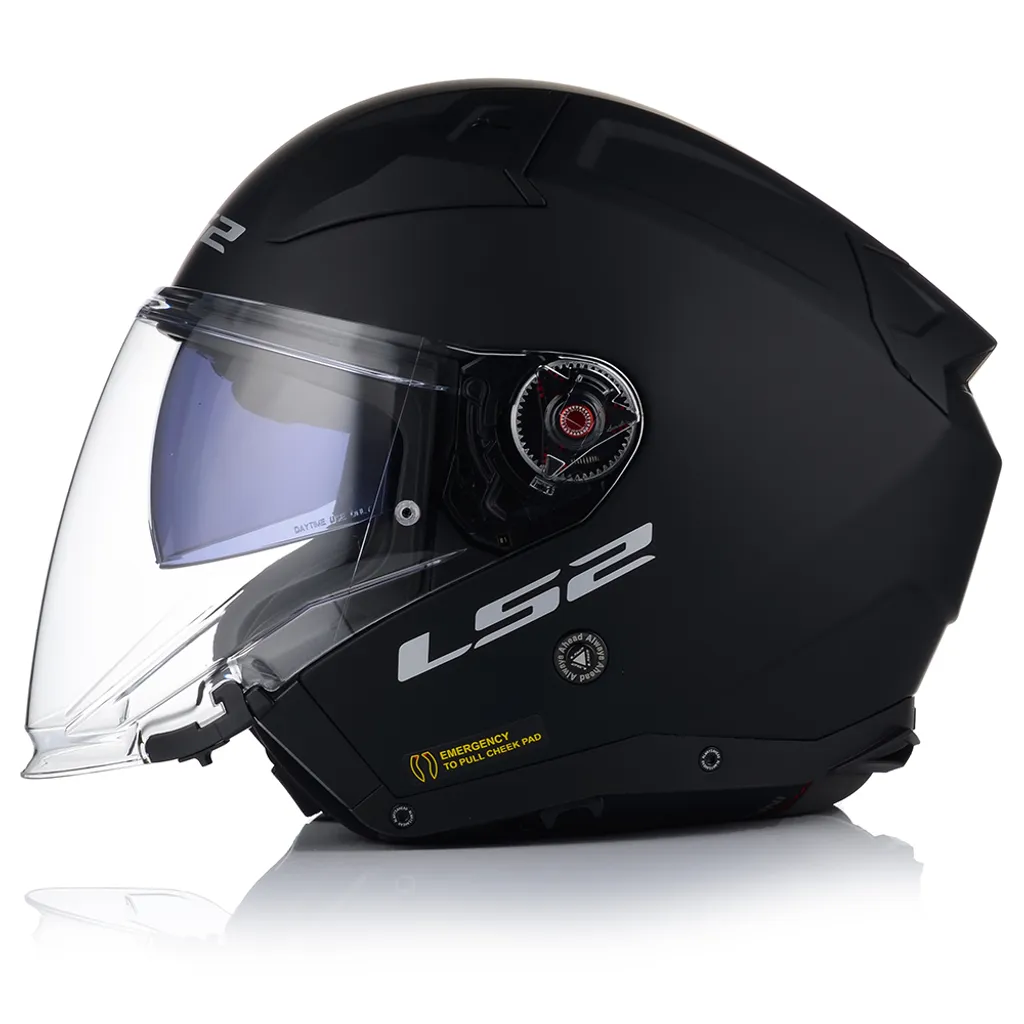 Casque LS2 OF603 Infinity II Solid Jet Noir Mat Taille L 59-60 cm - 4