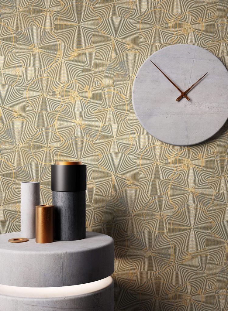 NEWROOM Tapete Amana Beige Vliestapete - Ethno Glänzend Produktbild 