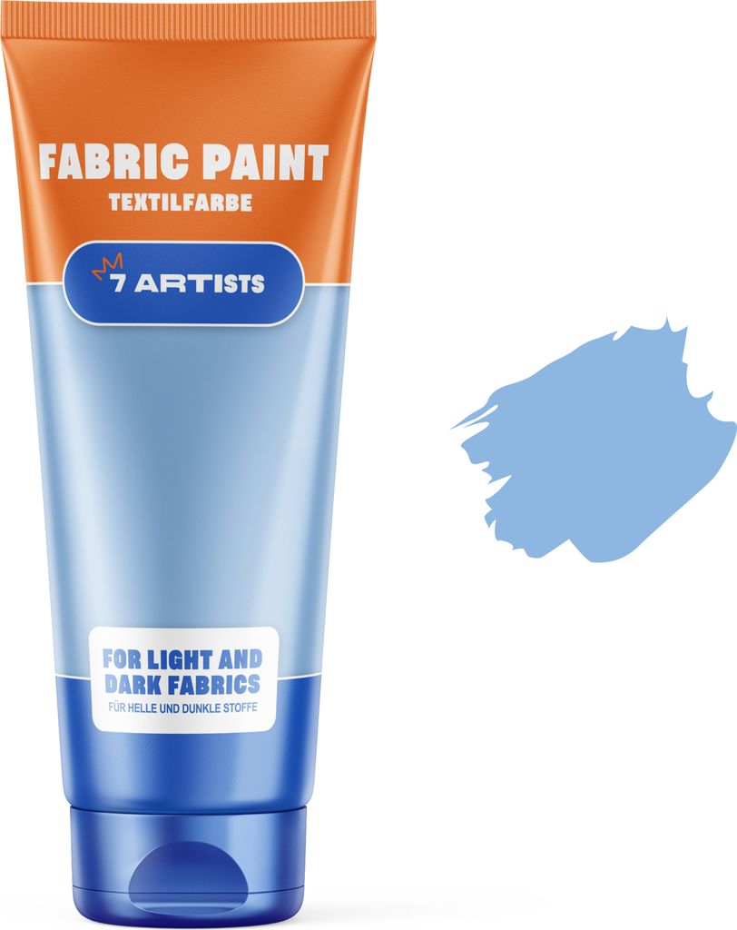 7 Artists Stoffmalfarben Stofffarben Textilfarbe Lasurblau Acrylfarbe Waschfest Auf Wasserbasis | Flasche 60 ml | Textilfarbe Waschmaschinenfest Na...