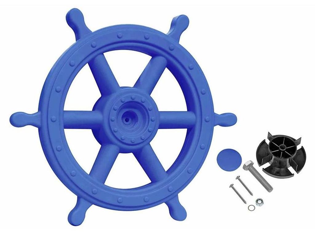 Belladoor Blau 54 cm Piraten Lenkrad Steuerrad, Spielzeug Lenkrad für Spielhaus und Klettergerüst, Robuster Kunststoff für Innen und Außen, Pha...