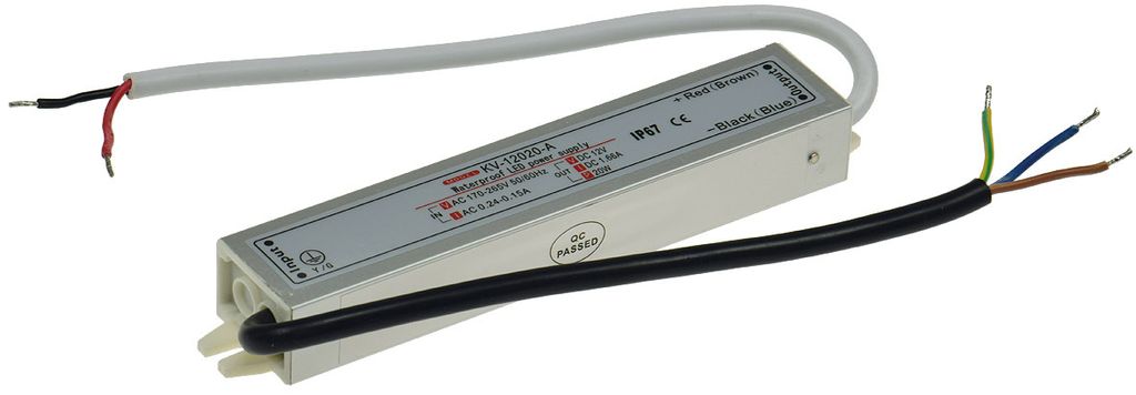 ChiliTec 19438 LED-Trafo IP67 wasserdicht, 1-20W Ein Produktbild 