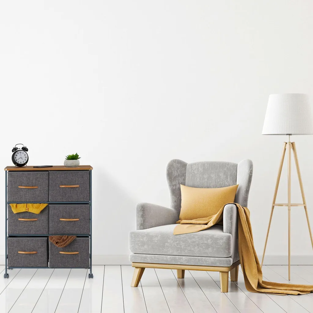 Petit caisson de rangement mobile Commode à roulettes compacte et grise - 2