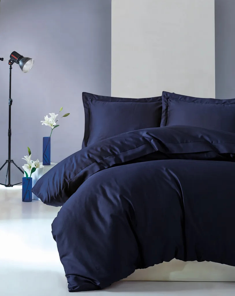 Piumino Blu Scuro L'Essentiel Elegant CTN6349 | 100% Cotone Sateen - 1