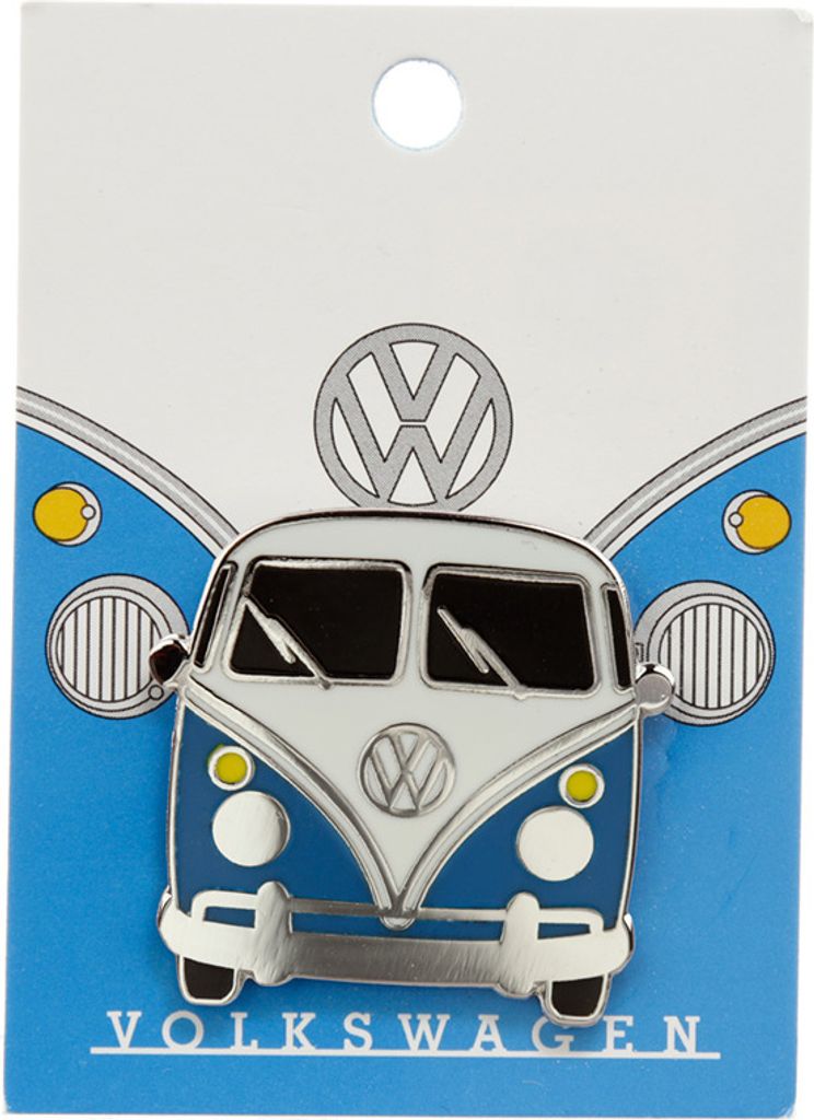Volkswagen Bulli VW Bus T1 Blaue Emaille Pin Produktbild 