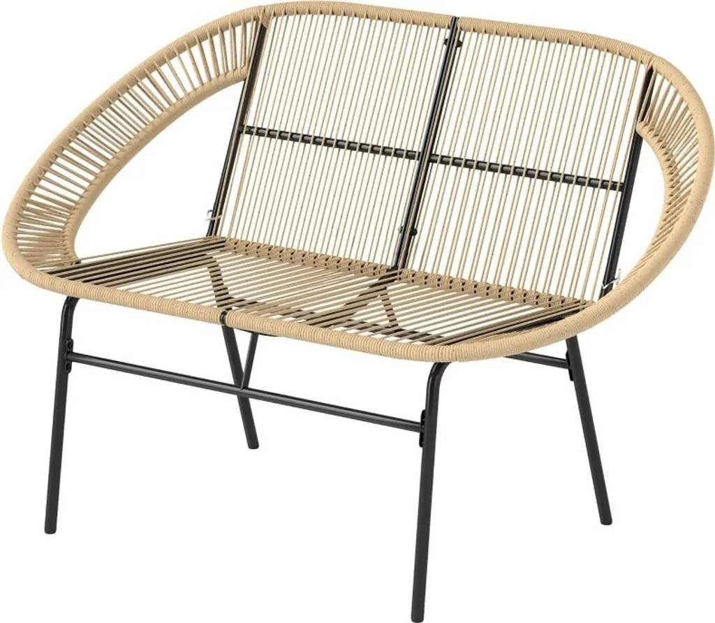 Banc extérieur robuste charge 260 kg, polyrotin sans entretien