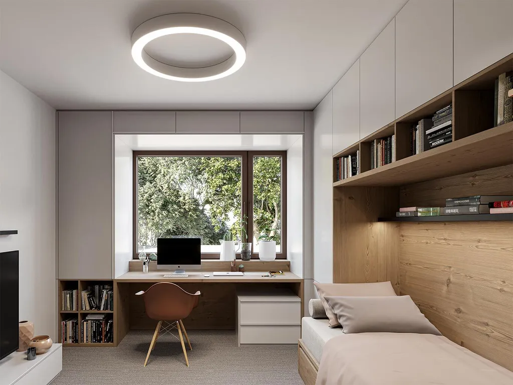 Éclairage de salon LED puissant 60cm plafonnier blanc 2CCT réglable