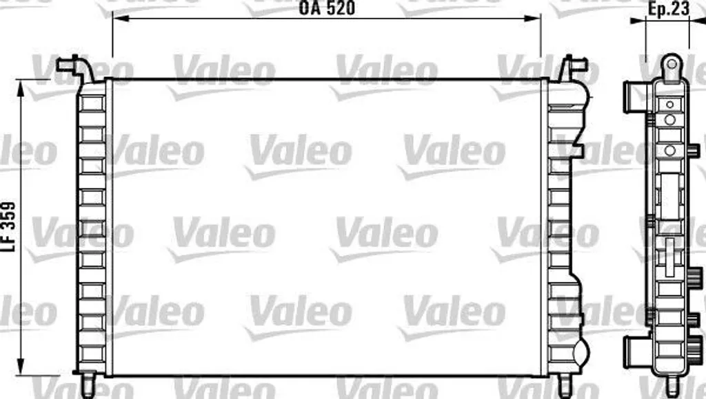 Radiateur de refroidissement moteur pour Fiat Strada et Palio - Valeo