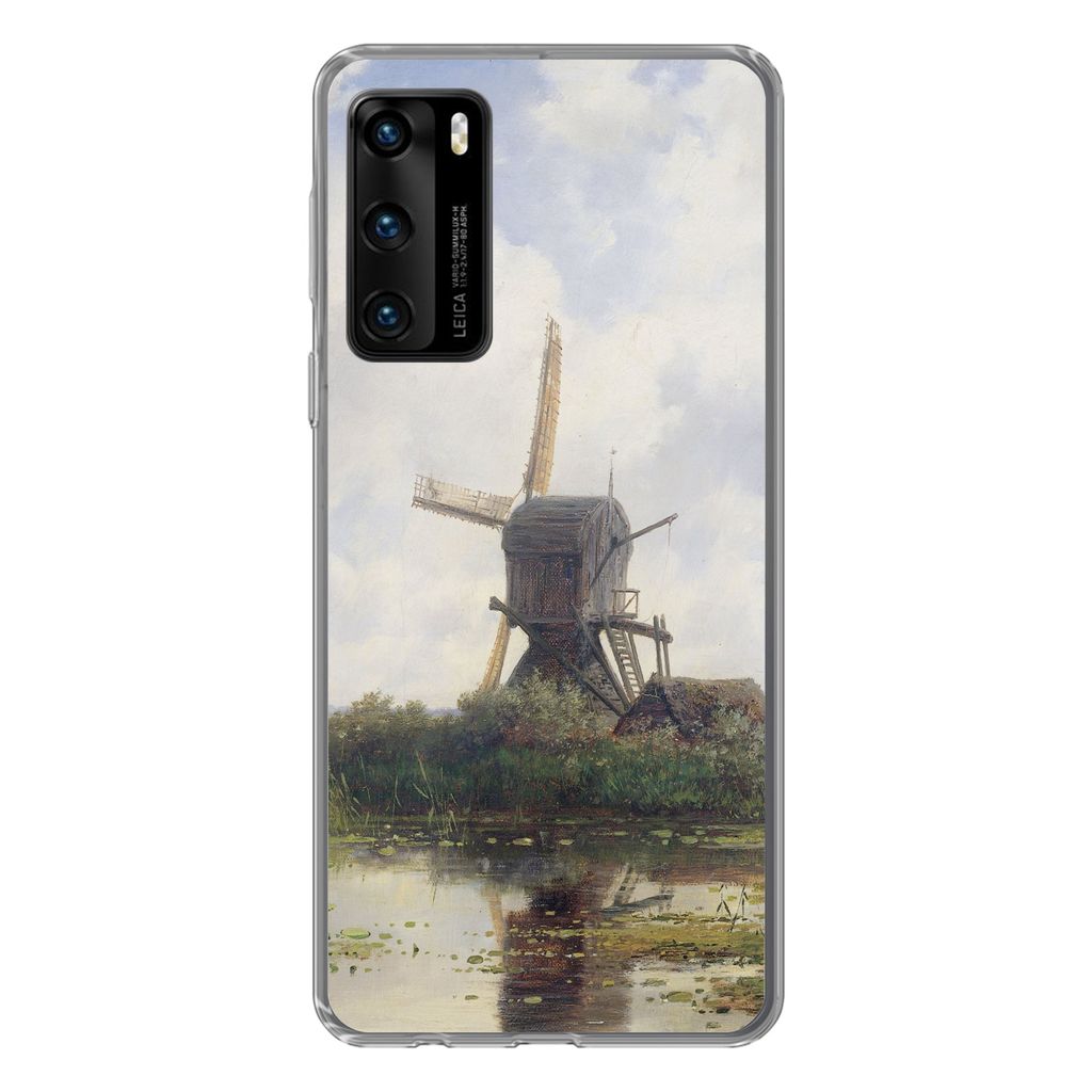MuchoWow Handyhülle Schutzhülle Hülle für Huawei P40 Malerei - Mühle - Alte Meister Silikon Softcase Handy Hülle - Handytasche