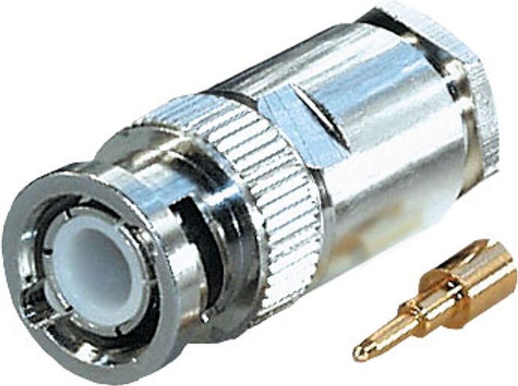 Transmedia BNC-Stecker; Clamp-Version für Kabel RG 59 U - Ø 6,0mm 75-Ohm-System, S 29-6