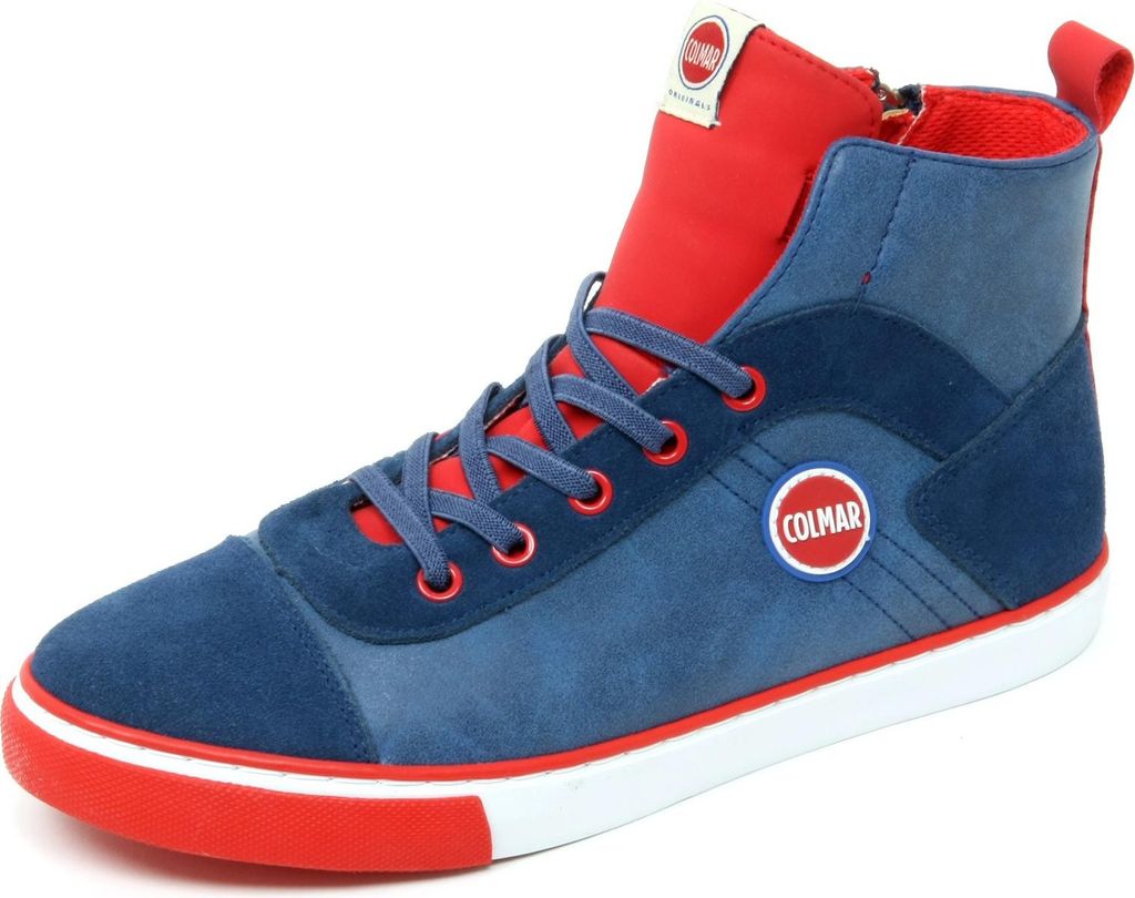B8939 high Trainer COLMAR TRAVIS navy blau/rot Schuh Kind