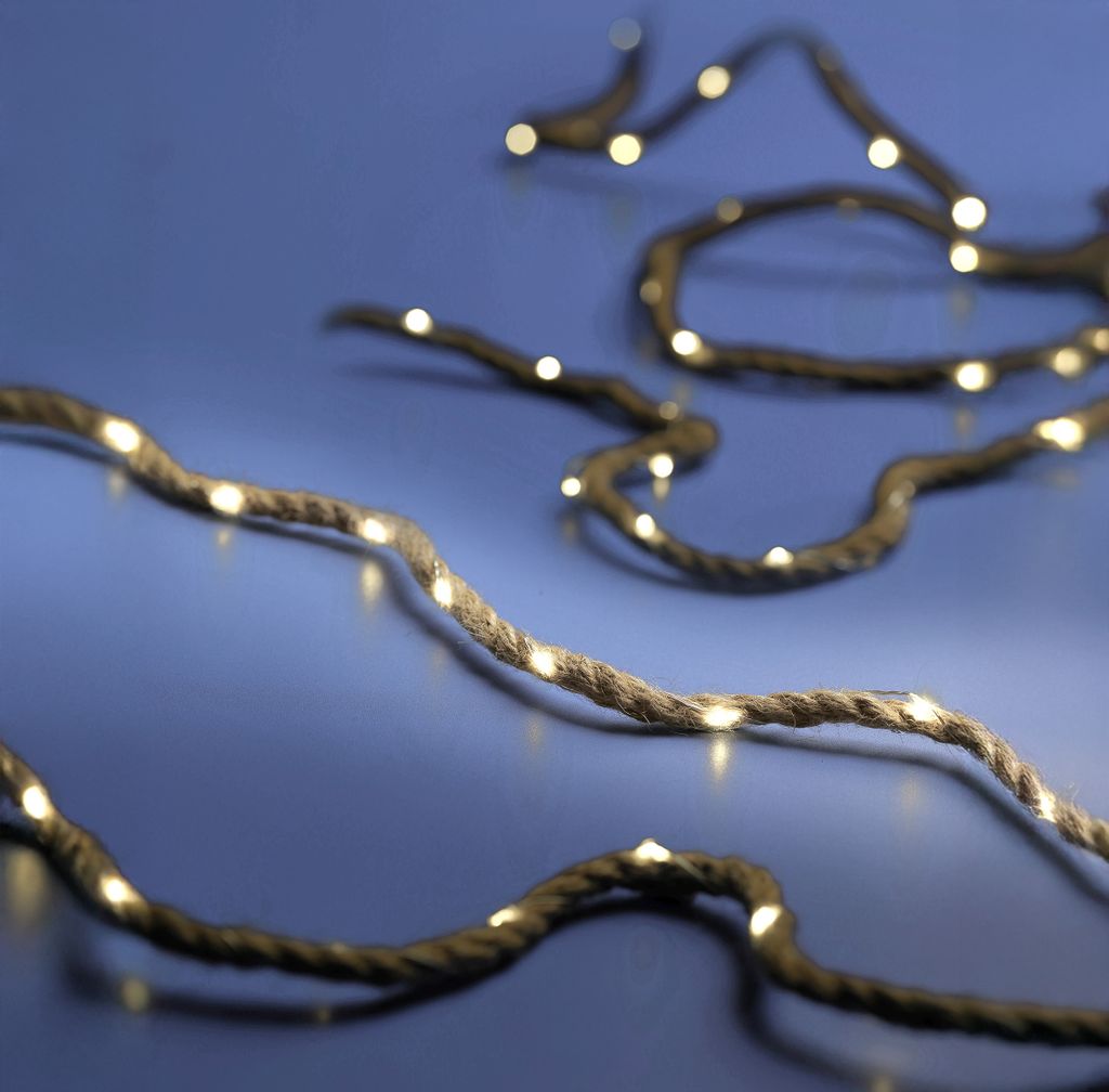 Tau 400 cm mit LED Beleuchtung - warmweiß / 60 LED - Produktbild 