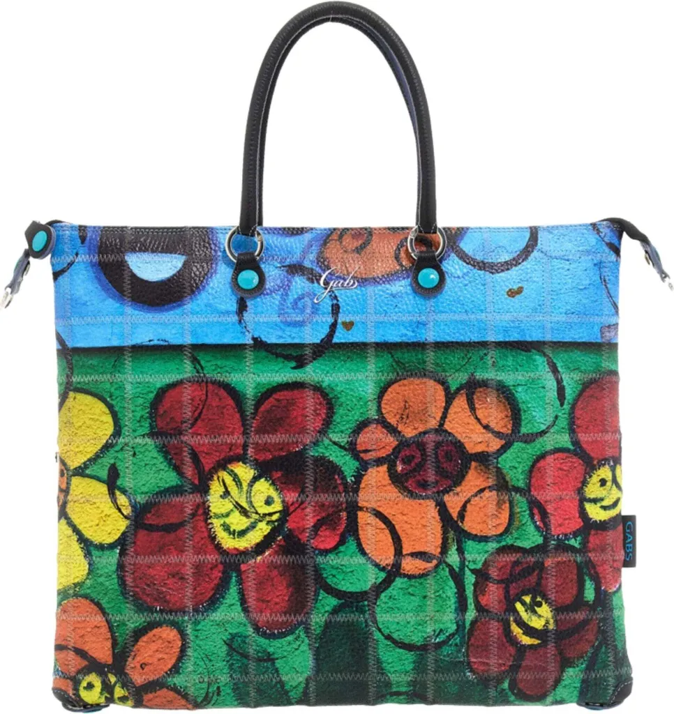 Sac Gabs G3 Plus L Margherite Multicolore en Peau : Sac Cabas Modulable
