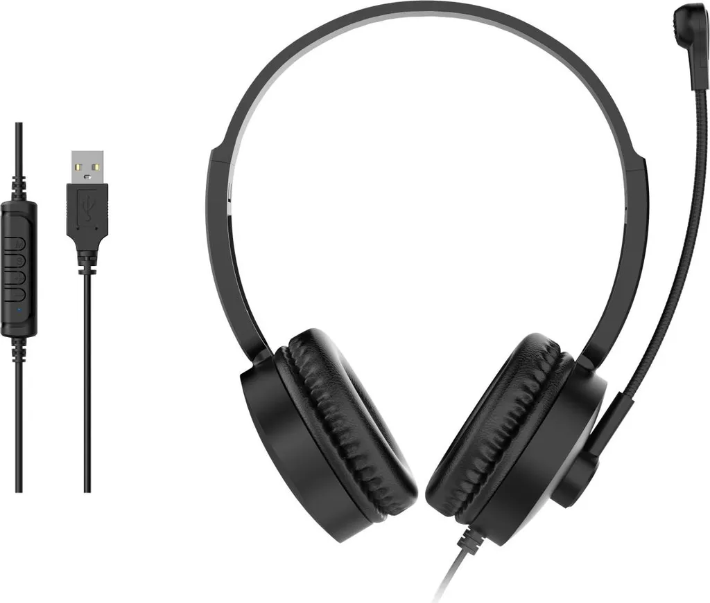 Equip Stereo-Headset Wired mit Mikro    USB-A  2.00m schwarz