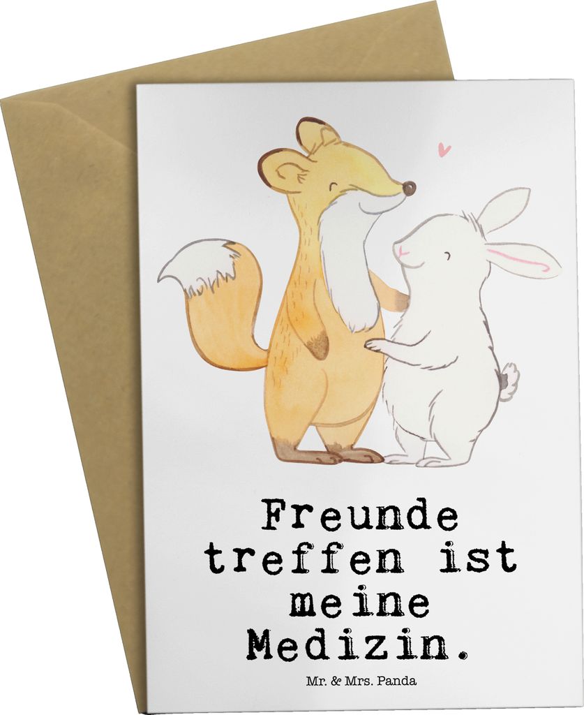 Mr. & Mrs. Panda Klappkarte Fuchs Hase Freunde treffen - Produktbild 
