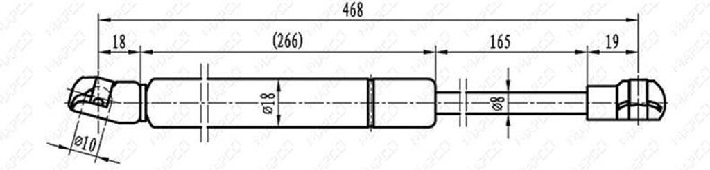 Gasfeder, Koffer-/Laderaum TOYOTA COROLLA (E12) 01/02-