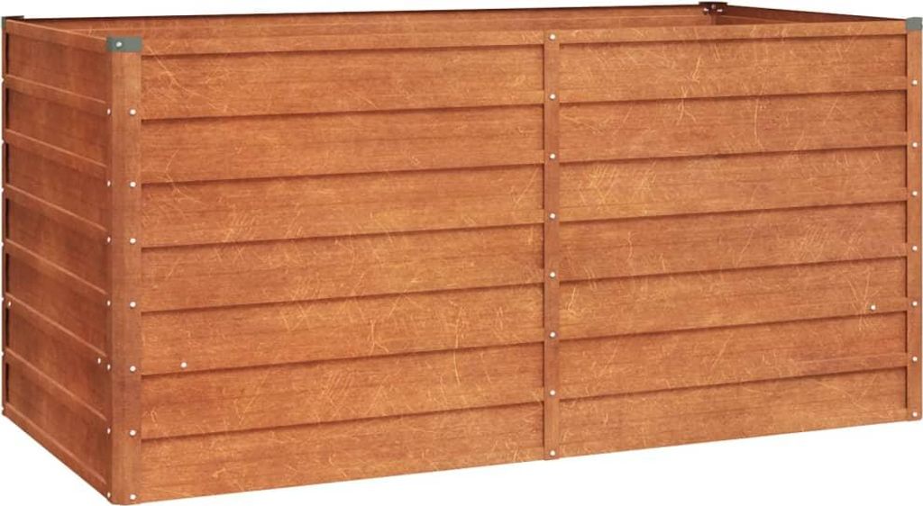 A wooden planter box.
