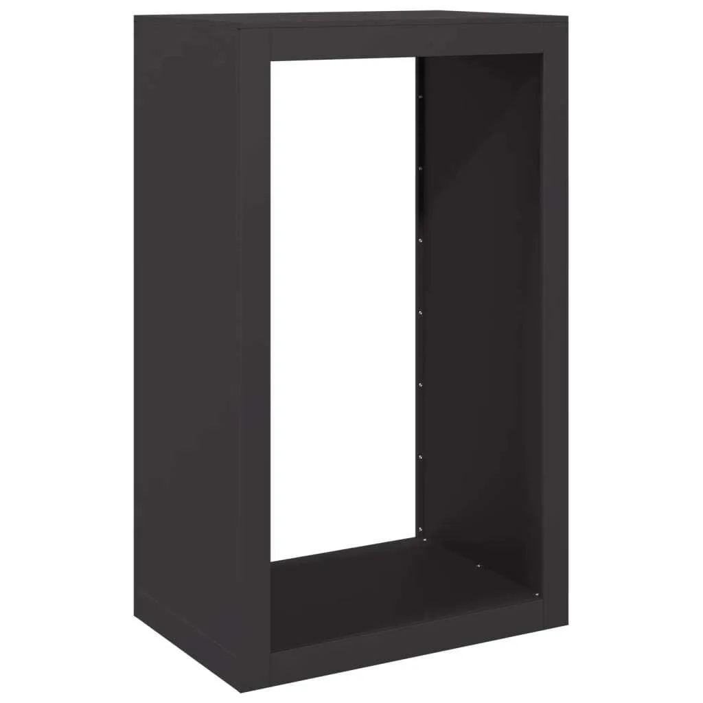 Portalegna Rustico Moderno vidaXL 60x40x100 cm Acciaio Nero
