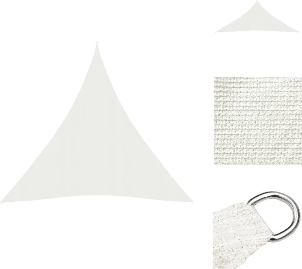 vidaXL Tenda da sole 160 g/m² Bianca 5x6x6 m HDPE - Ombrelloni e protezioni solari