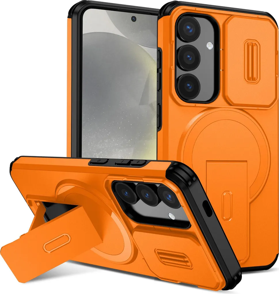 Cover Samsung S25/S24 Magnetica con Supporto 360° e Slide Camera