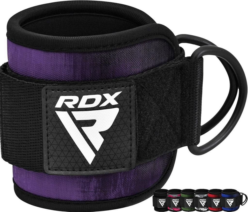 RDX Fußschlaufen Kabelzug Gepolstert, 7MM Neoprenstütze 10”x4”, Ankle Straps, Handgelenk wickelt Mit 2 D-Ring für Cable Machine Fitness Trai...