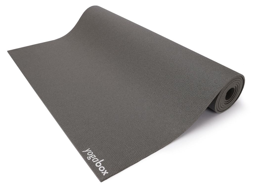 yogabox Studio Yogamatte Premium - in Deutschland hergestellt - stone 183 x 80 x 0,45 cm