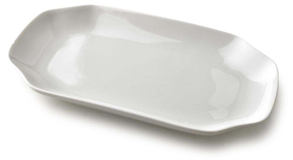 Servierplatte Porzellan BASIC Basic 26x15x3 cm Weiß 1 Stück